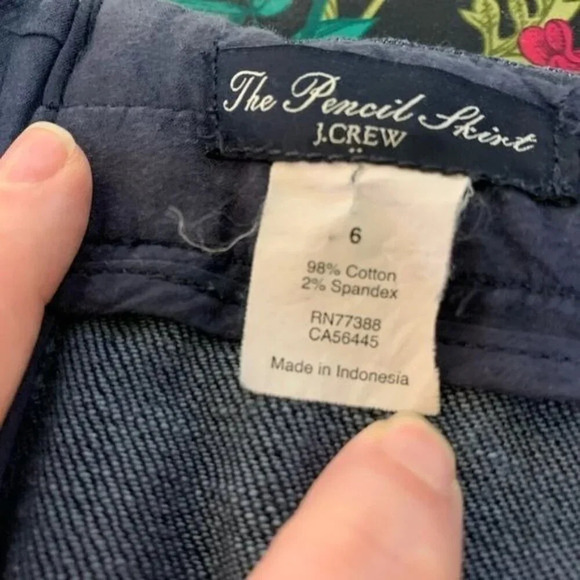JCrew Jean Pencil Skirt Dark Blue Size 6 - Picture 5 of 5